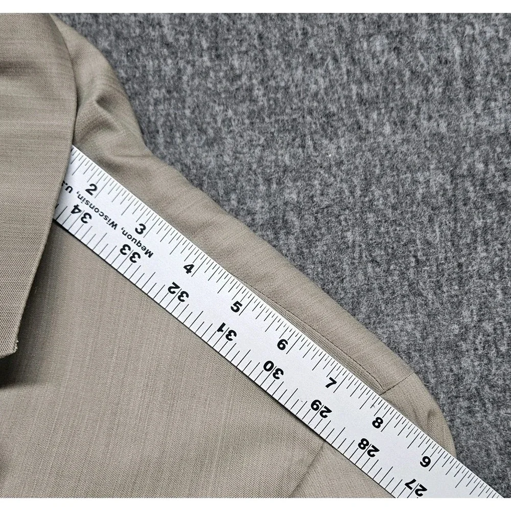 MARZOTTO SUPER 120 Joseph Abboud Men's Beige Tan Wool Blazer 48R